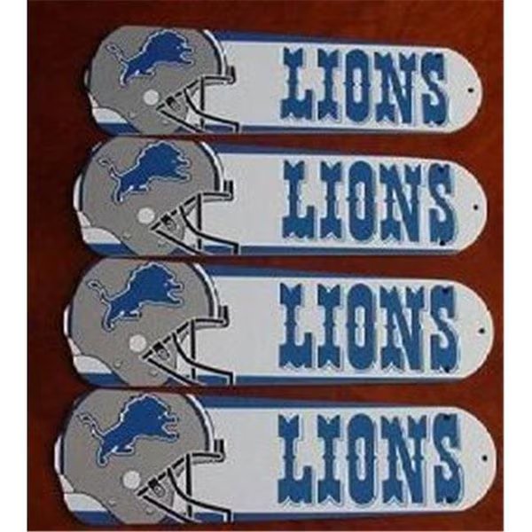 Ceiling Fan Designers 42SET-NFL-DET NFL Detroit Lions Football 42 In. Ceiling Fan Blades Only, Ceiling Fan Designers, Mfr#: 42SET-NFL-DET